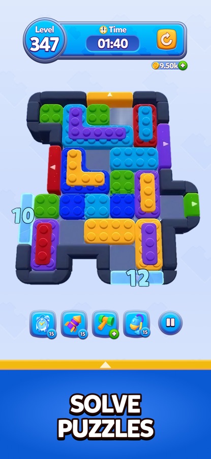 Color Block Jam — уровень 347, Solve Puzzles